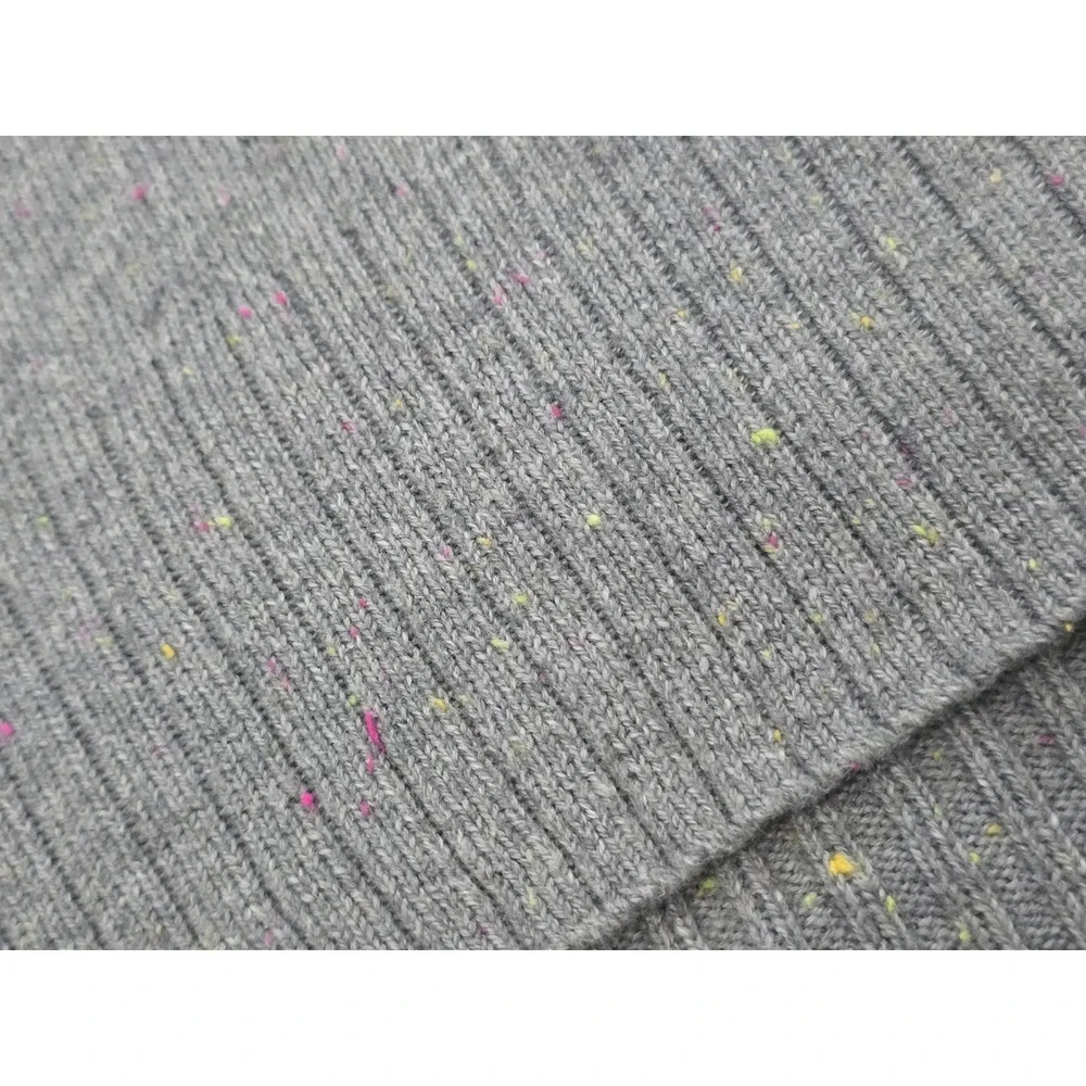 OLD NAVY Womens Size L Gray Speckled‎ V Neck Long Sleeve Sweater